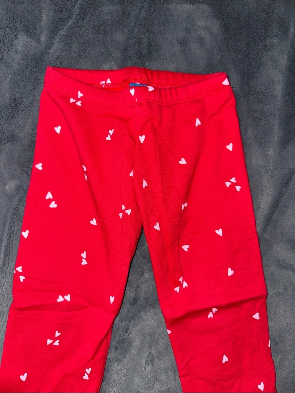 Old Navy toddler Red Leggings with White Heart Print